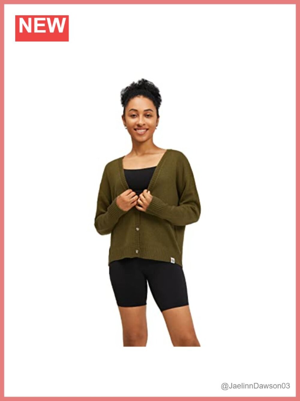 Polylana Cashmere Blend Oversized V Neck Cardigan Long Sleeve Sweater